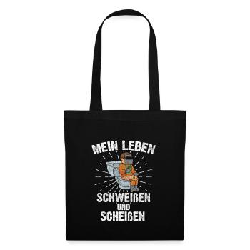 Lustiges Schweißer Geschenk - Stoffbeutel - Schwarz - Vorne