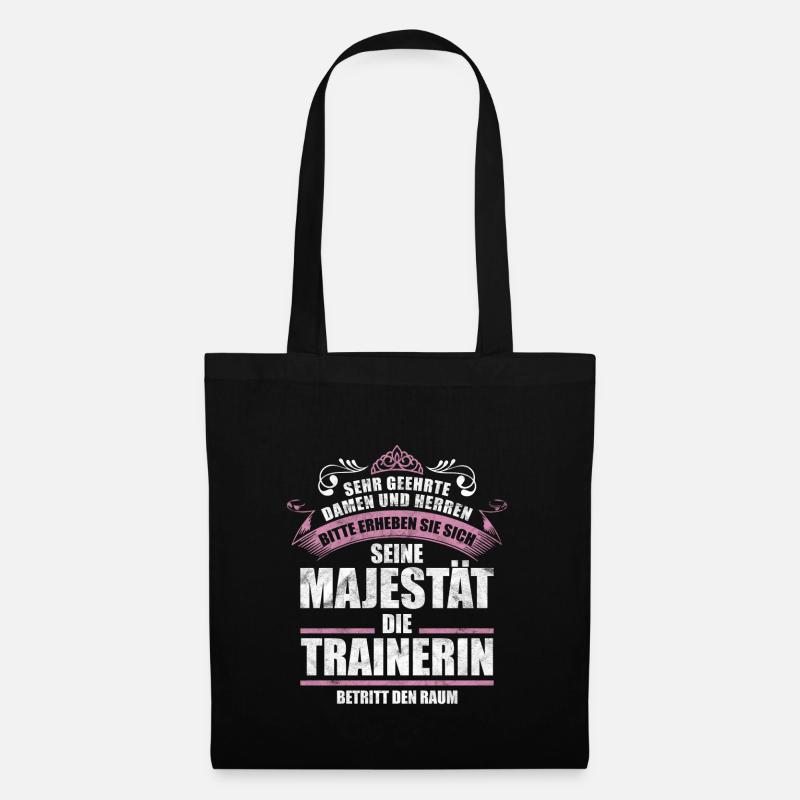 Trainerin Sprüche Geschenk - Stoffbeutel - Schwarz