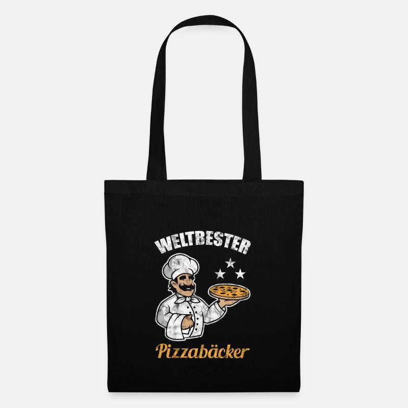 Weltbester Pizzabäcker Geschenkidee - Stoffbeutel - Schwarz