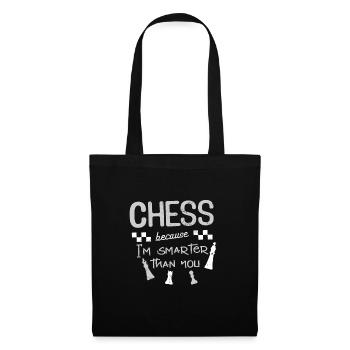 Schach Chess - Stoffbeutel - Schwarz - Vorne