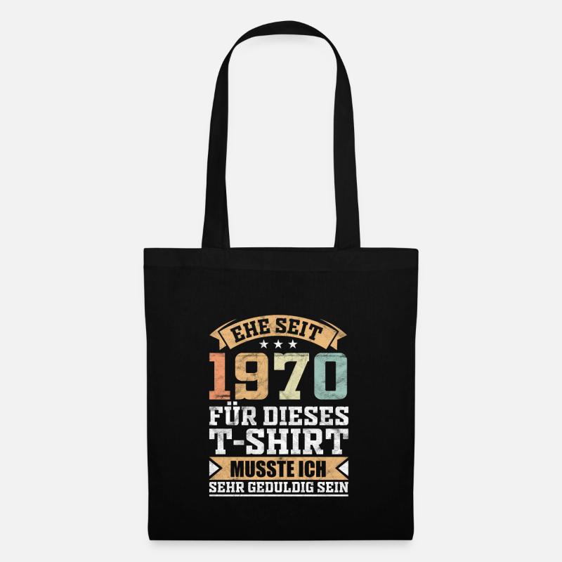 Goldene Hochzeit Hochzeitstag Ehemann Geschenk - Stoffbeutel - Schwarz