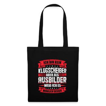 Lustiges Ausbilder Geschenk - Stoffbeutel - Schwarz - Vorne