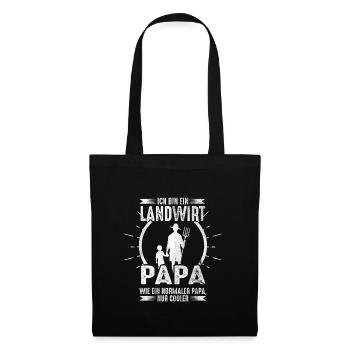 Landwirt Papa Geschenk - Stoffbeutel - Schwarz - Vorne