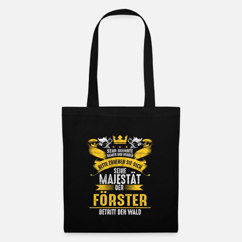 Förster Wald Wildnis Geschenk - Stoffbeutel - Schwarz