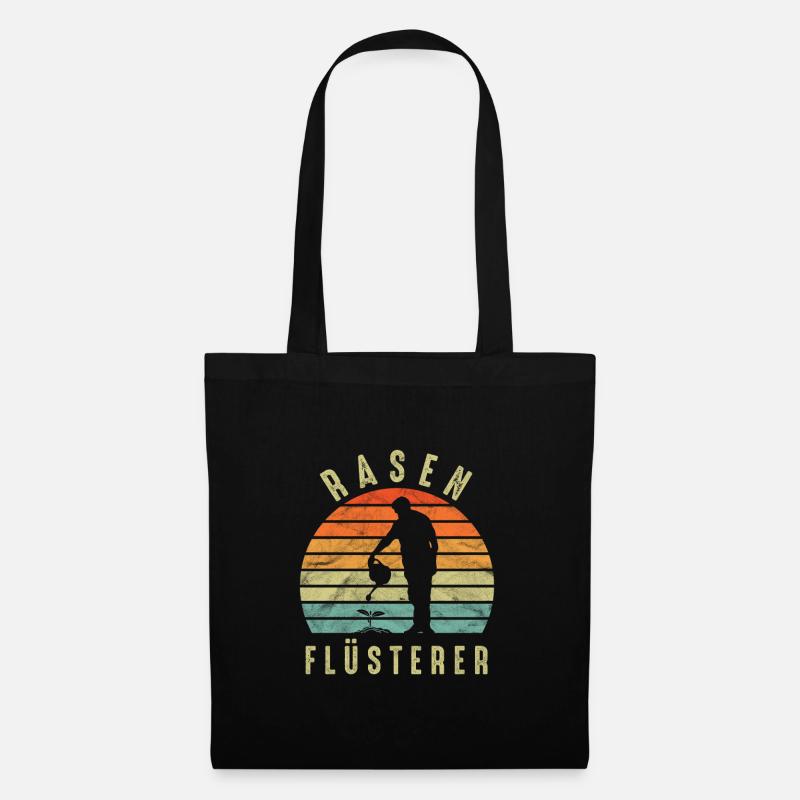 Rasenflüsterer Distressed Vintage Retro Geschenk - Stoffbeutel - Schwarz