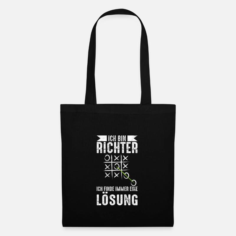 Richter Recht Urteil Amt Geschenk - Stoffbeutel - Schwarz