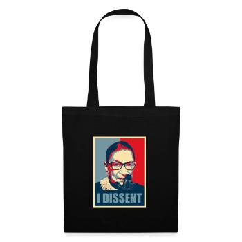 Ruth Bader Ginsburg Féministe politique - Sac en tissu - noir - Devant