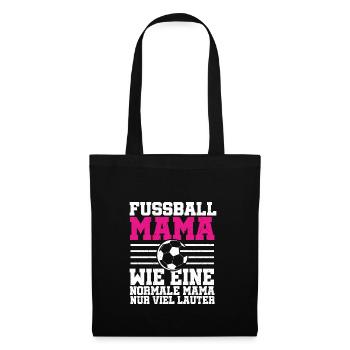 Fussball Mama Frauenfussball - Stoffbeutel - Schwarz - Vorne