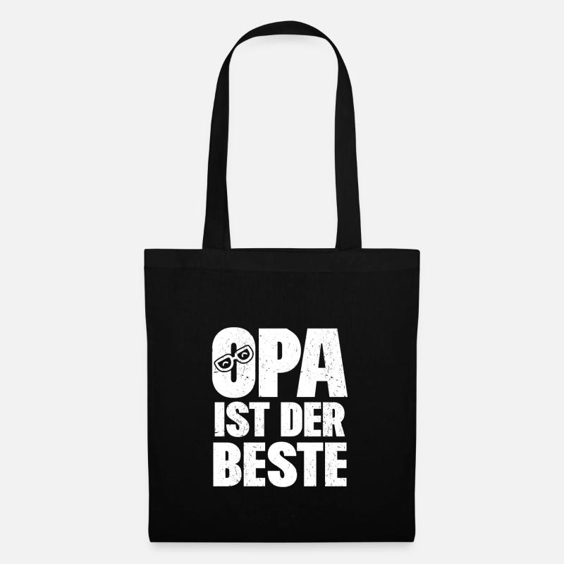 Opa ist der beste - Stoffbeutel - Schwarz