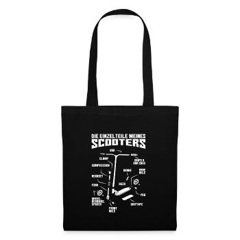 Scooter Geschenkidee - Stoffbeutel - Schwarz - Vorne