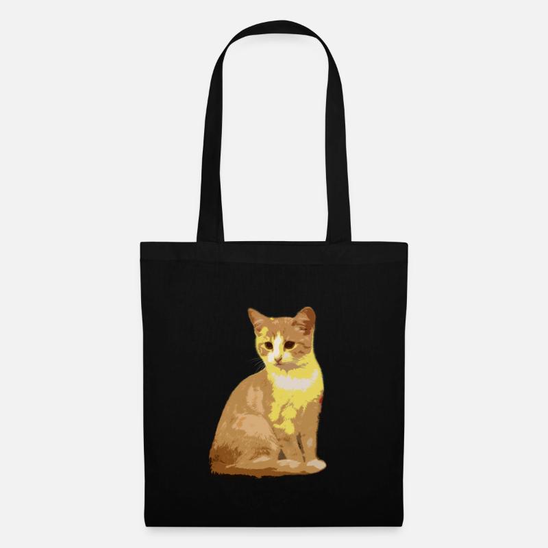 Chat Chat - Sac en tissu - noir