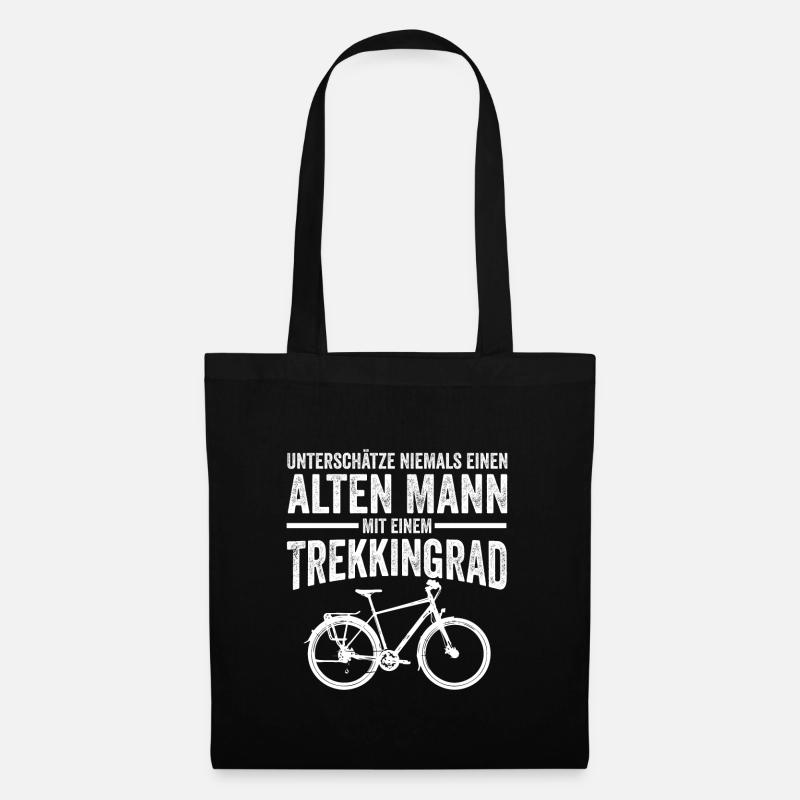 Fahrrad Trekkingrad | Mann Männer Geschenkidee - Stoffbeutel - Schwarz