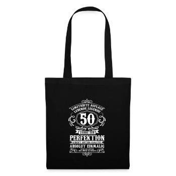 50 Geburtstag Vintage Retro Geburtstag Geschenk - Stoffbeutel - Schwarz - Vorne