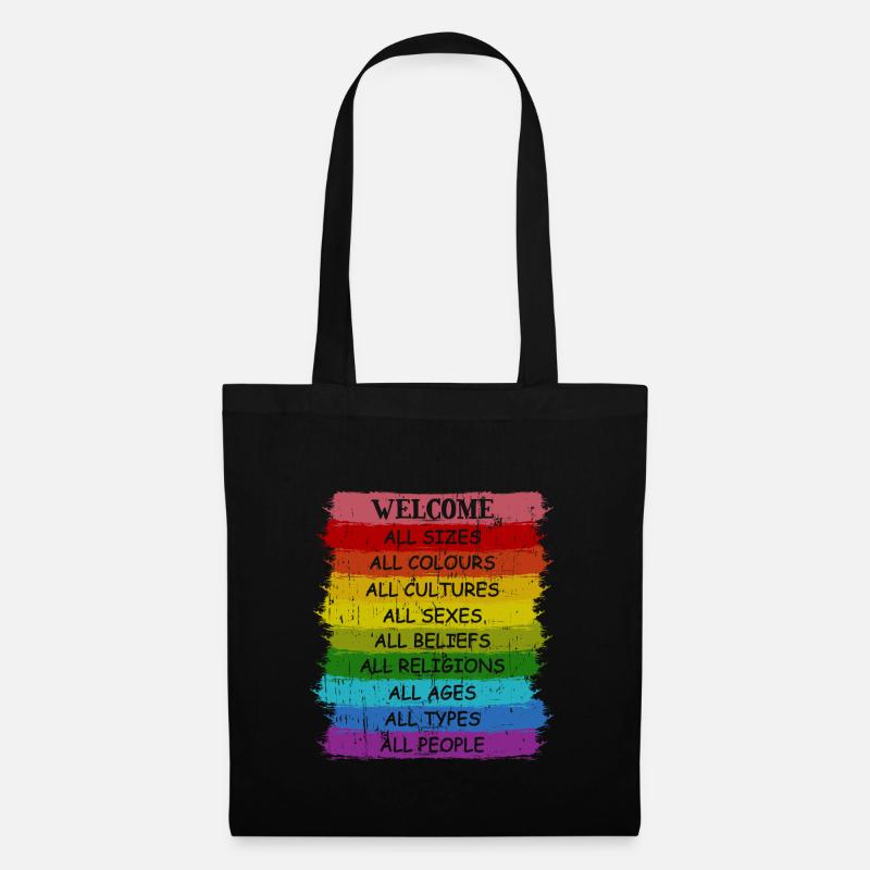 Regenbogen Pride LGBT Toleranz Liebe Gewinnt - Stoffbeutel - Schwarz