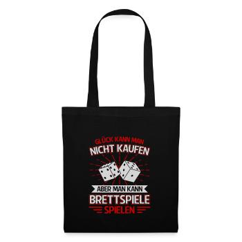 Gesellschaftsspiele Spieleabend Brettspiele - Stoffbeutel - Schwarz - Vorne