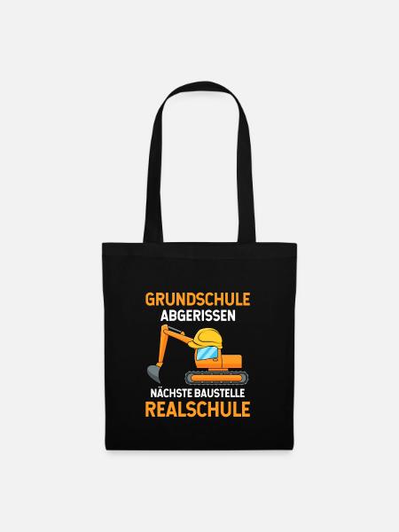 Grundschulabschluss Realschule Einschulung 5Klasse - Stoffbeutel - Schwarz