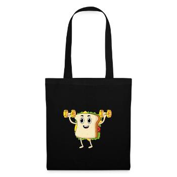 Gym Muscle Training Fitness Sandwich - Tote Bag - black - Front