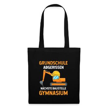 Grundschulabschluss Gymnasium Einschulung 5.Klasse - Stoffbeutel - Schwarz - Vorne