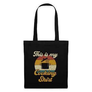 Ceci est ma chemise de cuisine / Kochen - Sac en tissu - noir - Devant