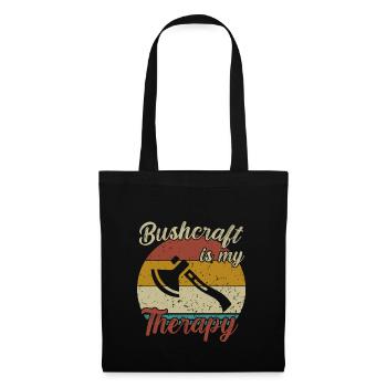 Bushcraft est ma thérapie / Bushcraft - Sac en tissu - noir - Devant