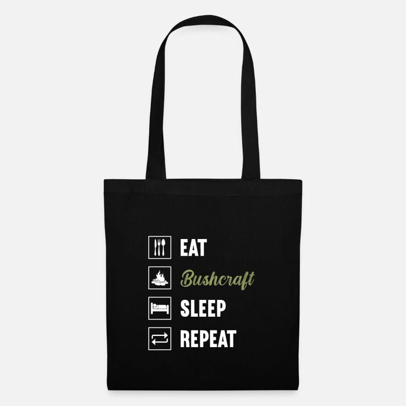 Manger Bushcraft Sommeil Répéter / Bushcraft - Sac en tissu - noir