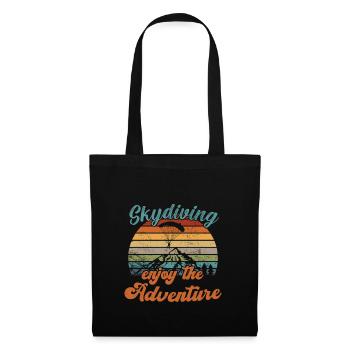 Parachutisme Profitez de l’aventure / Fallschirmspringen - Sac en tissu - noir - Devant
