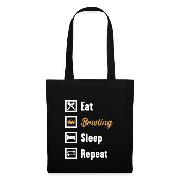 Manger Bowling Sleep Repeat / Bowling - Sac en tissu - noir - Devant