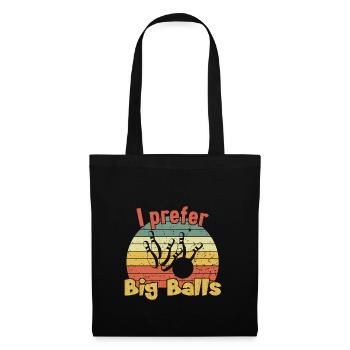 Je préfère les grosses boules / bowling - Sac en tissu - noir - Devant