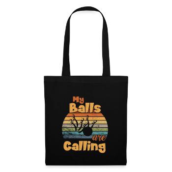 Mes balles appellent / Bowling - Sac en tissu - noir - Devant