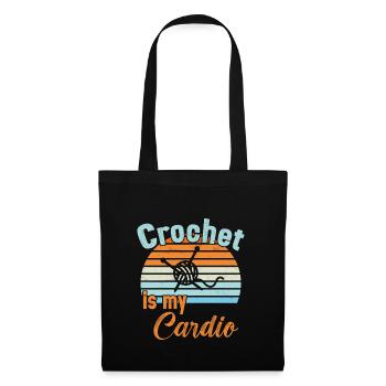 Crochet is my Cardio / Häkeln - Tote Bag - black - Front