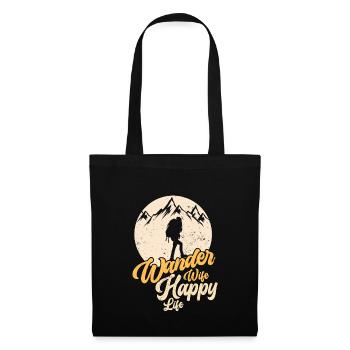 Randonnée Randonneurs Montagnes Alpinisme Randonnée Fille - Sac en tissu - noir - Devant
