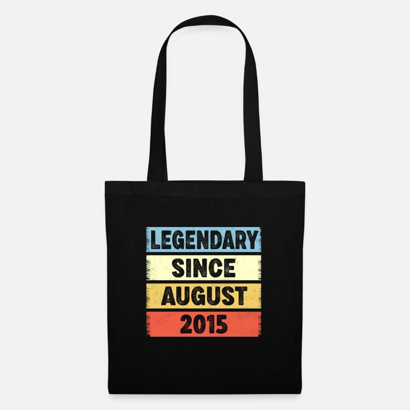 Legendary Since August 2015 7. Geburtstag - Stoffbeutel - Schwarz