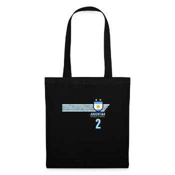 Argentina Albiceleste Football Fan Jersey - Tote Bag - black - Front