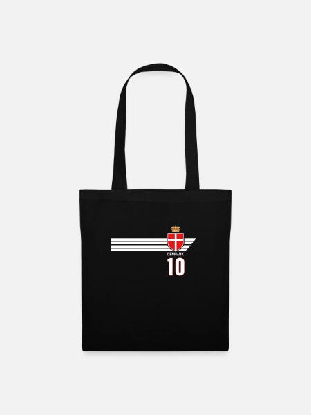 Dänemark Fussball Dänisches Wappen Flagge Dynamit - Stoffbeutel - Schwarz