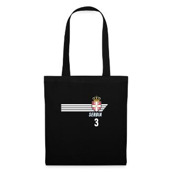Serbia Srbija Patriotism Football Fan Jersey - Tote Bag - black - Front