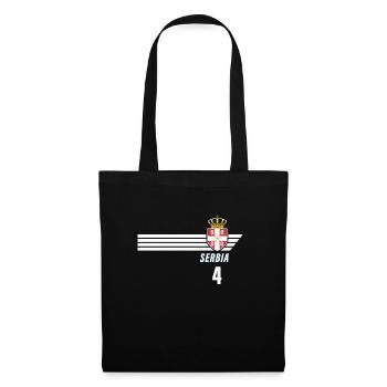Serbia Srbija Patriotism Football Fan Jersey - Tote Bag - black - Front