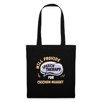 Fournir une orthophonie pour Chicken Nugget Funny - Sac en tissu - noir - Devant