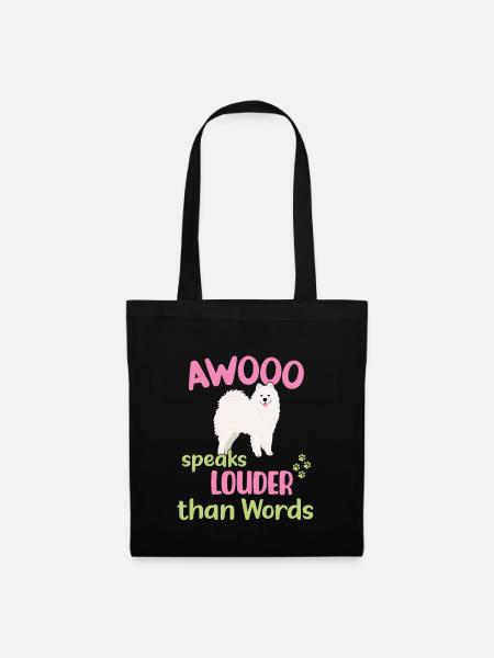 AWOOO speaks louder than Words - Tote Bag - black