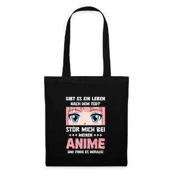 Gibt es ein Leben Nach dem Tod Manga Japan Anime - Stoffbeutel - Schwarz - Vorne