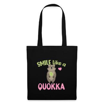 Souriez comme un Quokka - Grinsendes Quokka - Sac en tissu - noir - Devant