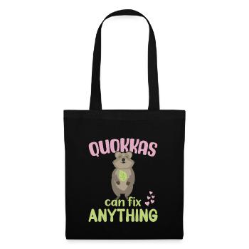 Quokkas peut tout réparer - Sourire Quokka - Sac en tissu - noir - Devant