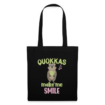 Les quokkas me rendent heureux - Grinning Quokka - Sac en tissu - noir - Devant
