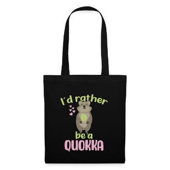 Je préfère être un Quokka / Grinsendes Quokka - Sac en tissu - noir - Devant
