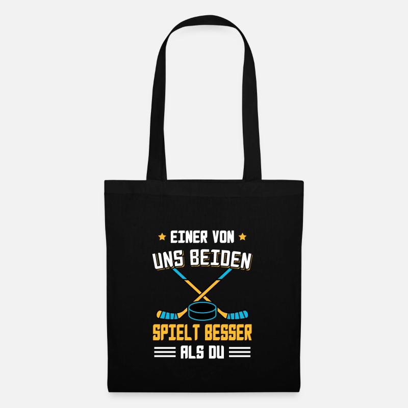 Einer Von Uns Beiden Spielt Besser Als Du - Stoffbeutel - Schwarz