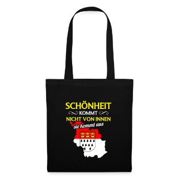Kölner Wappen Rheinland Domstadt Heimat Köln - Stoffbeutel - Schwarz - Vorne