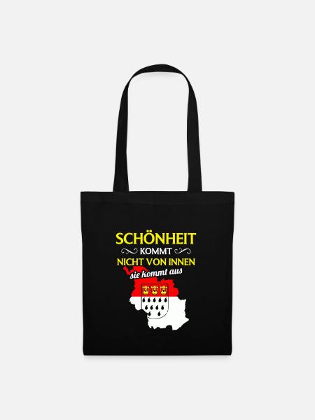 Kölner Wappen Rheinland Domstadt Heimat Köln - Stoffbeutel - Schwarz