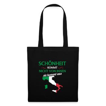 Nationalität Sportmannschaft Fan Italien - Stoffbeutel - Schwarz - Vorne