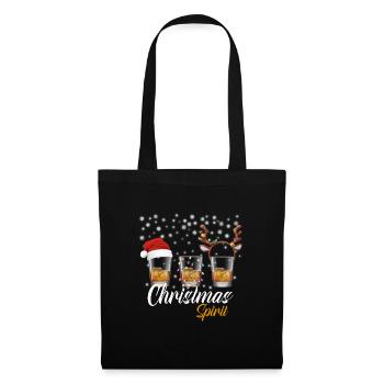 Christmas Spirit Weihnachten Whisky Malt Shots - Stoffbeutel - Schwarz - Vorne
