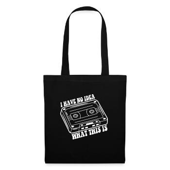 Funny 70s 80s Throwback Retro I Have No Idea What - Stoffbeutel - Schwarz - Vorne