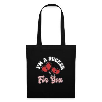 Valentine's Day I'm A Sucker For You Couple - Stoffbeutel - Schwarz - Vorne